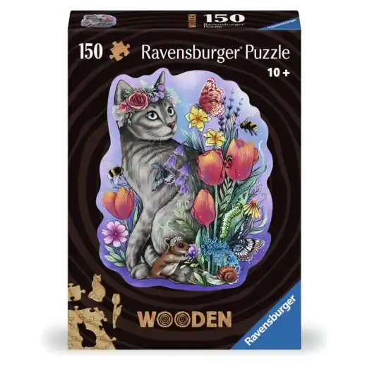 Ravensburger - Wooden Lovely Cat 150 Bitar - Efterfrågad