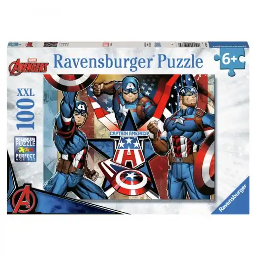Beställ online | Ravensburger Pussel Marvel Captain America 100 XXL Bitar