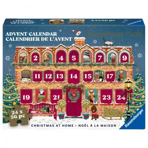 Spara mer - Ravensburger Pussel Adventskalender Christmas at Home 24 x 56 Bitar