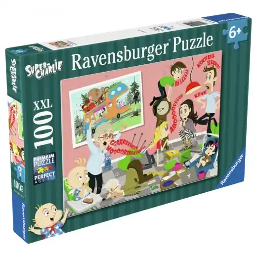 Ravensburger Pussel Super-Charlie - En dramatisk frukost 100 XXL Bitar | Bra pris