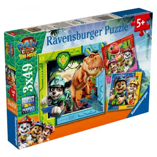 Ravensburger Pussel Paw Patrol Dino Movie Paws, Claws and Roars! 3x49 Bitar | Utförsäljning