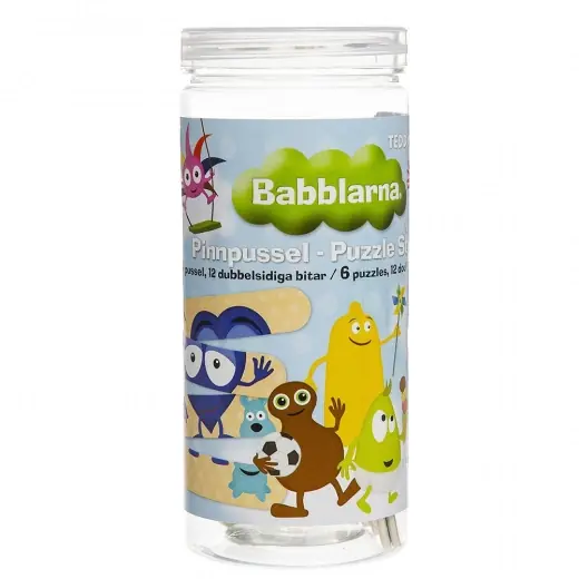 Babblarna Pinnpussel 12 bitar | Passa på nu