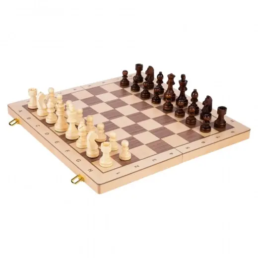 Longfield Chess Set Walnut & Maple 50 mm | Endast denna vecka