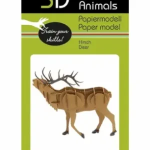 3D papperspussel, Hjort - Enkel retur