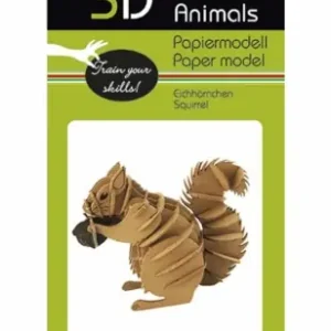 3D papperspussel, Ekorre - Bara idag