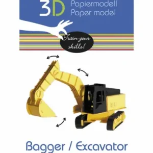 3D papperspussel, Grävmaskin - Spara mer