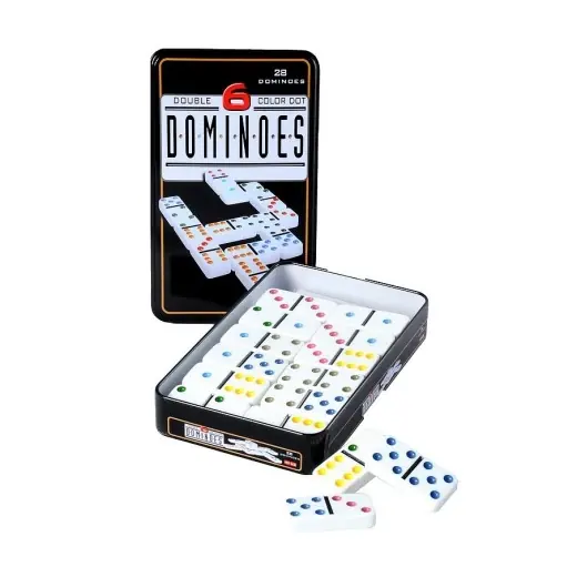 Domino Double 6 colour tinbox - Tillverkarpris