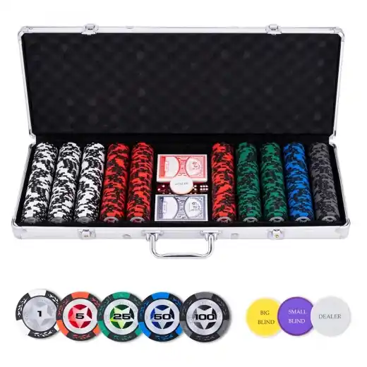 Begränsat antal - Pokerset Silver Star Low Stakes 500