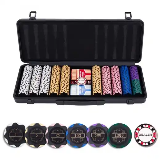 Pokerset Black Aluminium 500 | Lågt pris