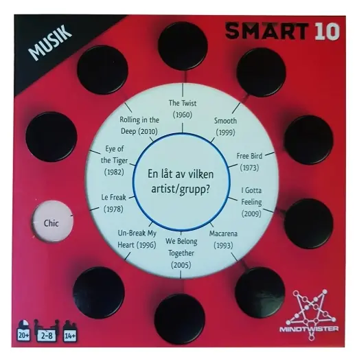 Efterfrågad - Smart 10 Frågekort Musik (Exp.)