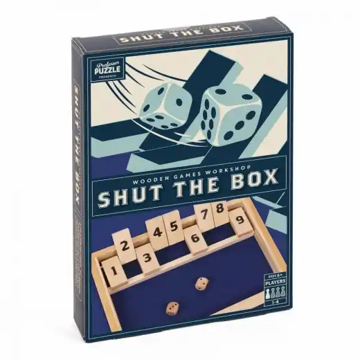 Enkel retur - Wooden Games Workshop Shut The Box 9er
