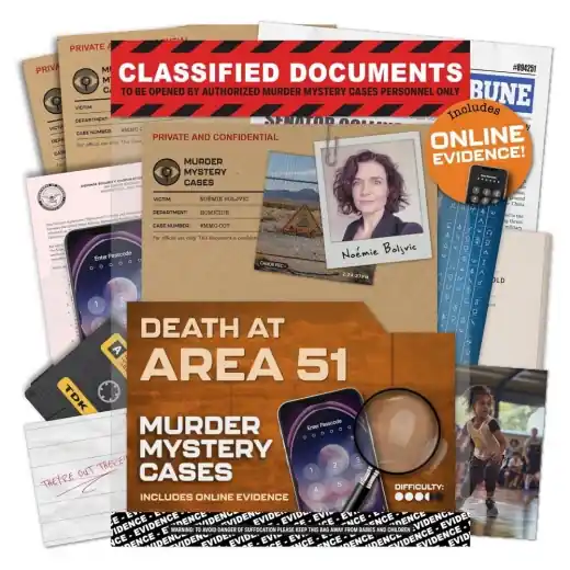 Murder Mystery Cases Death at Area 51 | Toppkvalitet