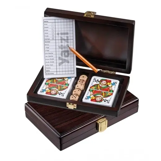 Card Set Walnut with Yatzy | Outlet