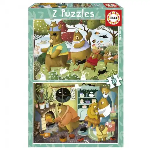 Prissänkt - Educa Pussel Forest Tales 2 x 20 Bitar