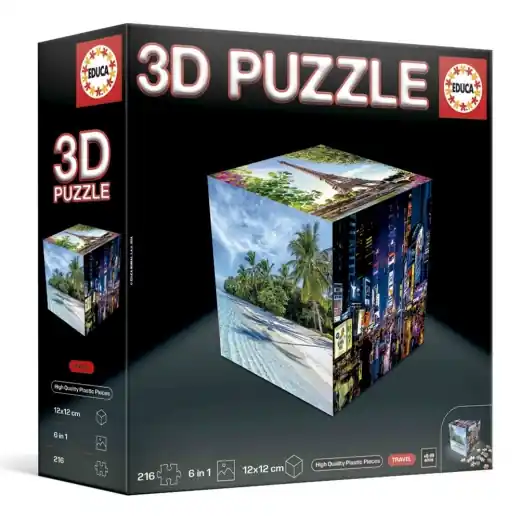 Nästan slut | Educa 3D Pussel Kub - Resa 216 Bitar