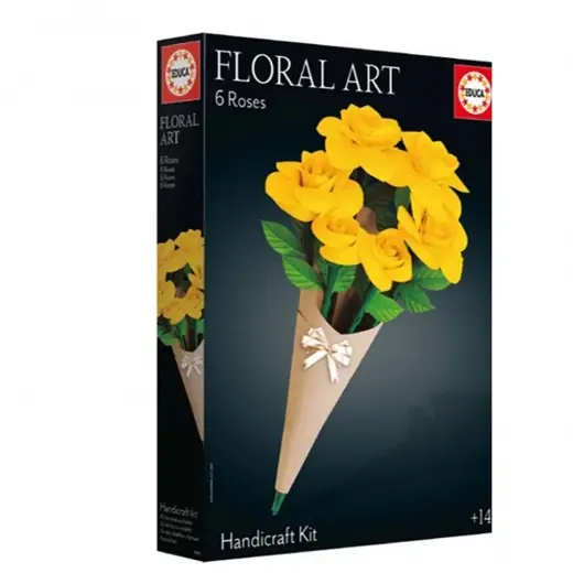 Mycket uppskattad - Floral Art 6 Yellow Roses Hantverkskit