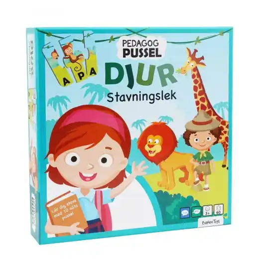Nästan slut | Pedagog Pussel - Djur Stavningslek