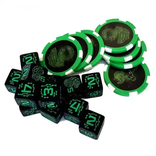 Shadowrun RPG Dice & Edge Tokens - Green | Favorit hos kunderna