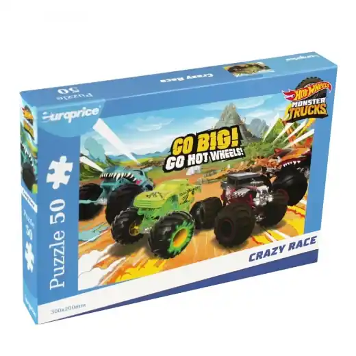 Kundfavorit | Pussel Monster Trucks Crazy Race 50 Bitar