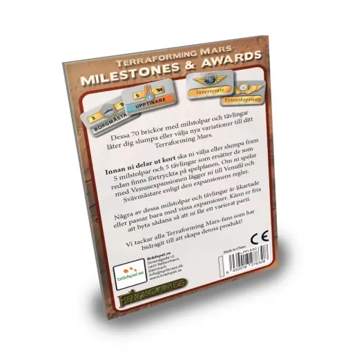 Snabb leverans | Terraforming Mars Milestones & Awards (Exp.) (Swe)