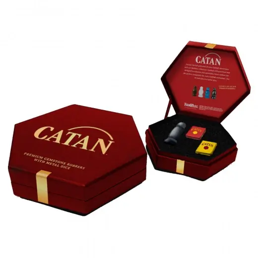 Catan Premium Gemstone Robbers with Metal Dice - Hematite | Bästa pris