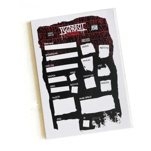 Yggdrasil Burns RPG Rollformulär - Finns i lager