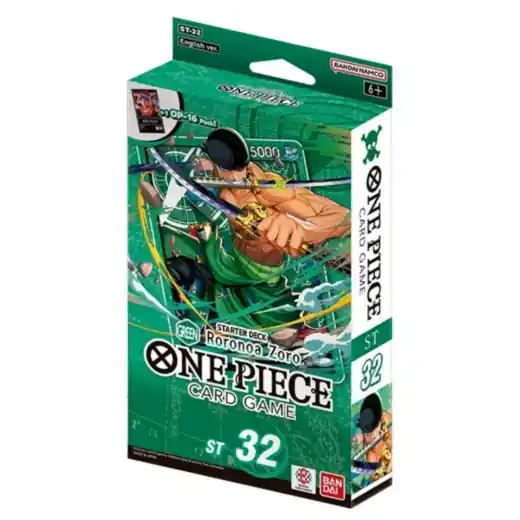 One Piece Card Game Roronoa Zoro Green Starter Deck ST-32 - Rabatt