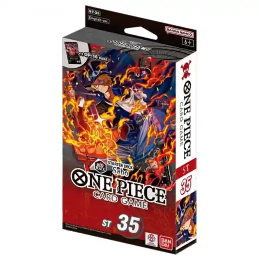 Handla säkert - One Piece Card Game Sabo Red/Black Starter Deck ST-35