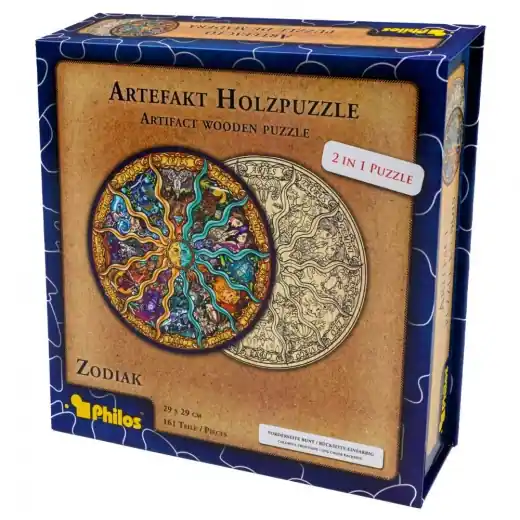 Handla säkert - Artefakt Träpussel - Zodiac 2 i 1 161 Bitar