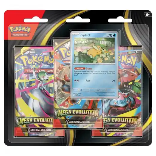 I lager - Pokémon TCG Mega Evolution Boosters 3-Pack Psyduck