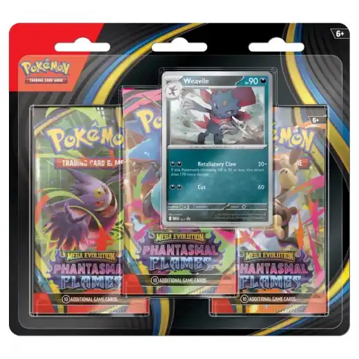 Beställ direkt - Pokémon TCG Phantasmal Flames Boosters 3-Pack Weavile