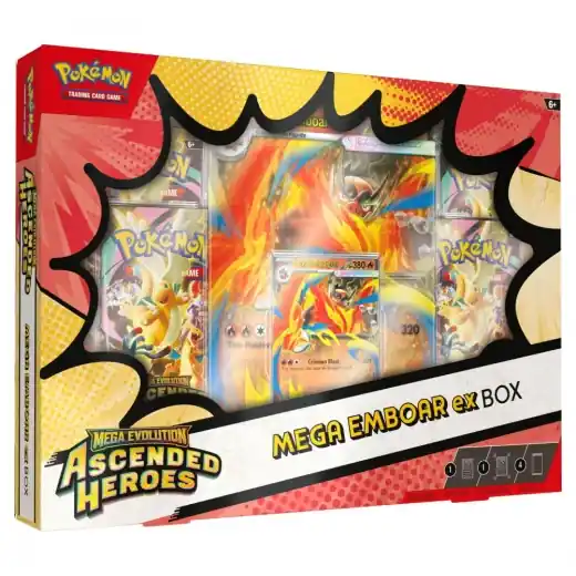 Pokémon TCG Ascended Heroes - Mega Emboar ex Box - Bara denna vecka