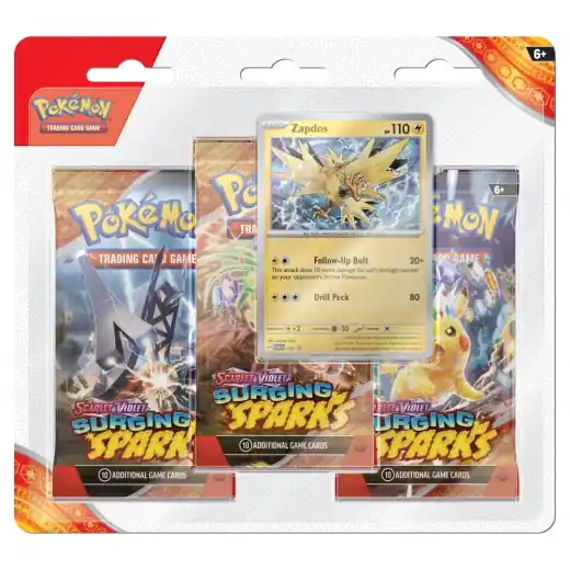 Tryggt köp | Pokémon TCG Surging Sparks Boosters 3-Pack Zapdos