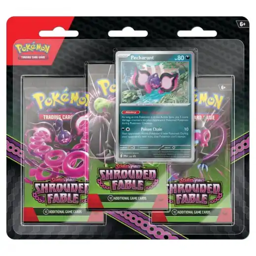 Specialerbjudande | Pokémon TCG Shrouded Fable Booster 3-Pack Pecharunt