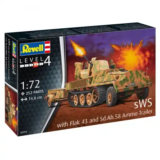 Klar att skickas | Revell - sWS with Flak 43 and Sd.Ah.50 Ammo Trailer 1 72 - 252 Bitar