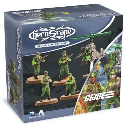 Finns i lager - Heroscape G.I. JOE - Greenshirts & Battle Copter Common Army Expansion