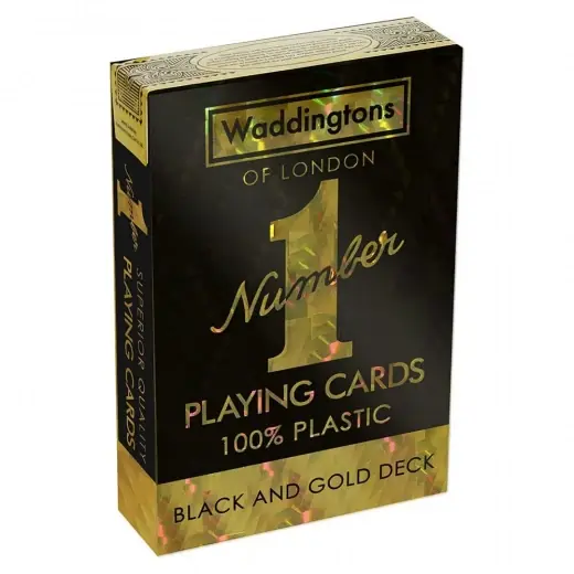 Precis inkommet - Waddingtons Number 1 Black & Gold Spelkort