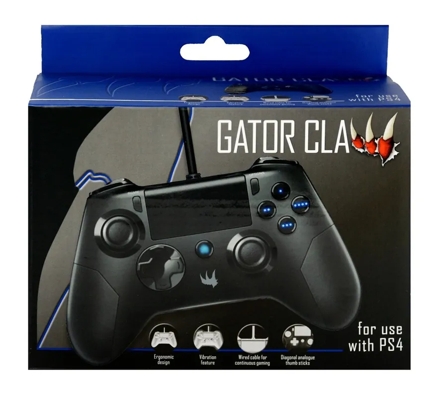 Passa på | Gator Claw Wired Controller for Playstation 4 - Black (ORB)
