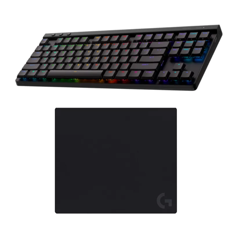 Logitech - G640 Large Cloth Gaming Mouse Pad & Logitech - G515 Lightspeed TKL - Bundle - Säker betalning