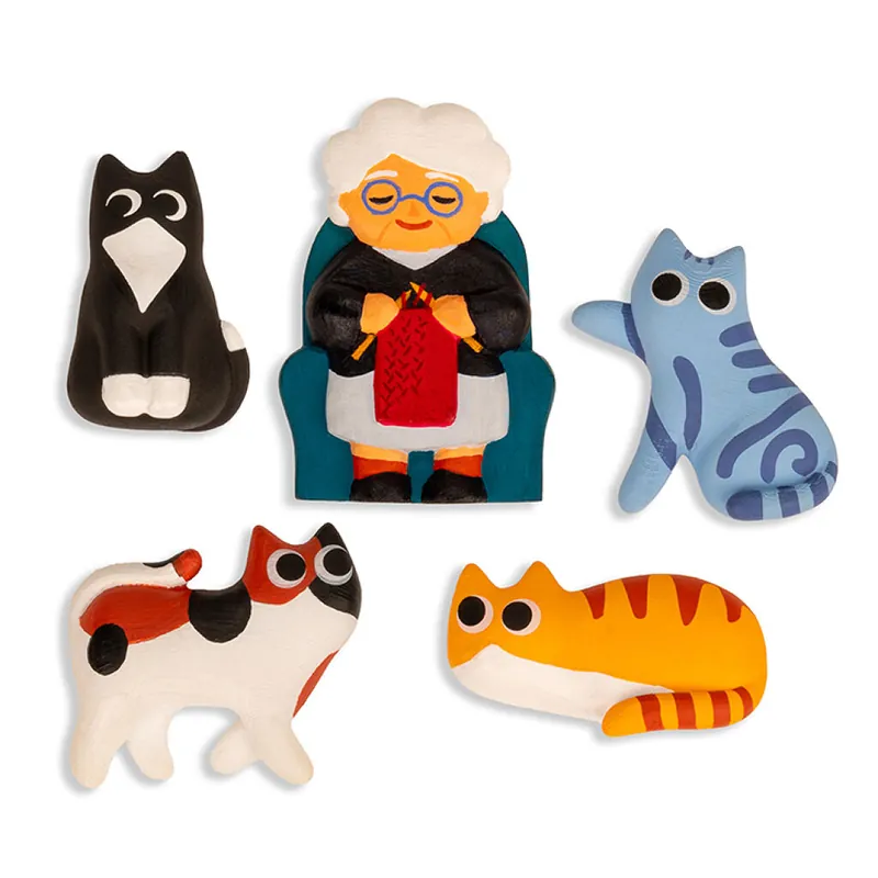 Kikkerland - Cat Lady Magnets - Kanonpris