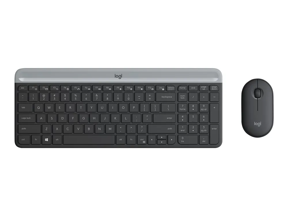 Logitech - Slim Wireless Keyboard and Mouse Combo MK470 NORDIC - Passa på nu