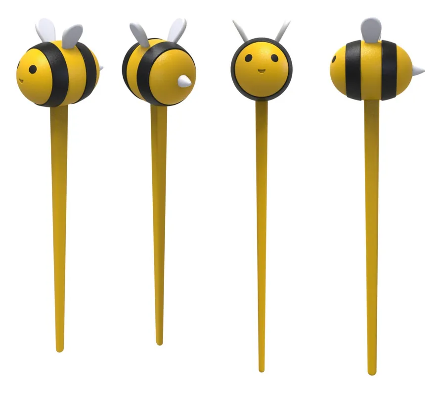 Winkee - Chopsticks - Bee Food Pick Set - Vibrant Yellow and Black - Approximately 3 inches | Sista dagarna