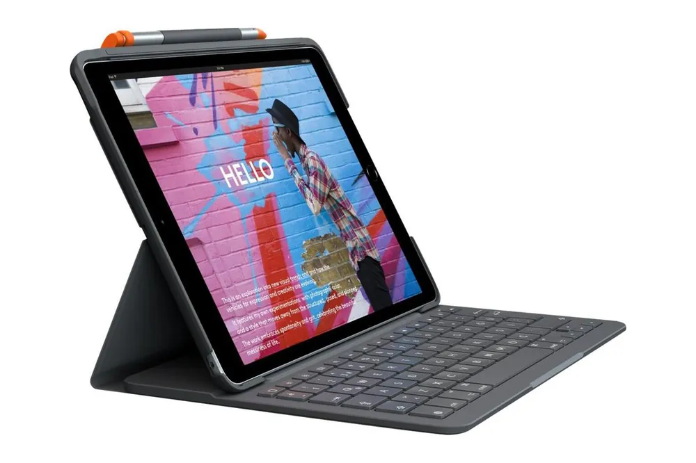 Försäljningssuccé | Logitech - Slim Folio 10th gen - Nordic - Oxford Grey