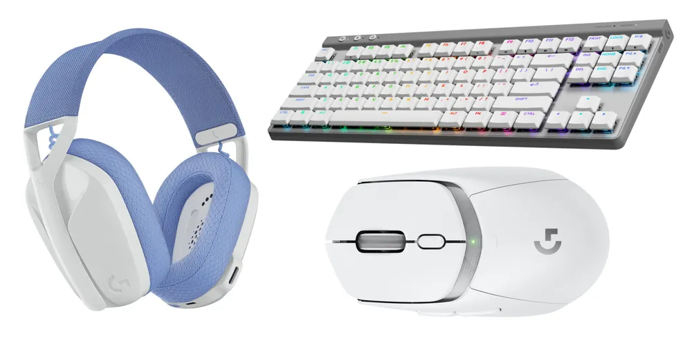 Logitech - Lightspeed Essentiel Starter Pack - G435 Headset - G515 Keyboard - G309 Mouse - White - Bundle - Tidsbegränsat erbjudande