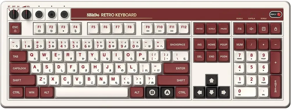 8BitDo - Retro 108 Mechanical Keyboard - Fami Edition | Missa inte