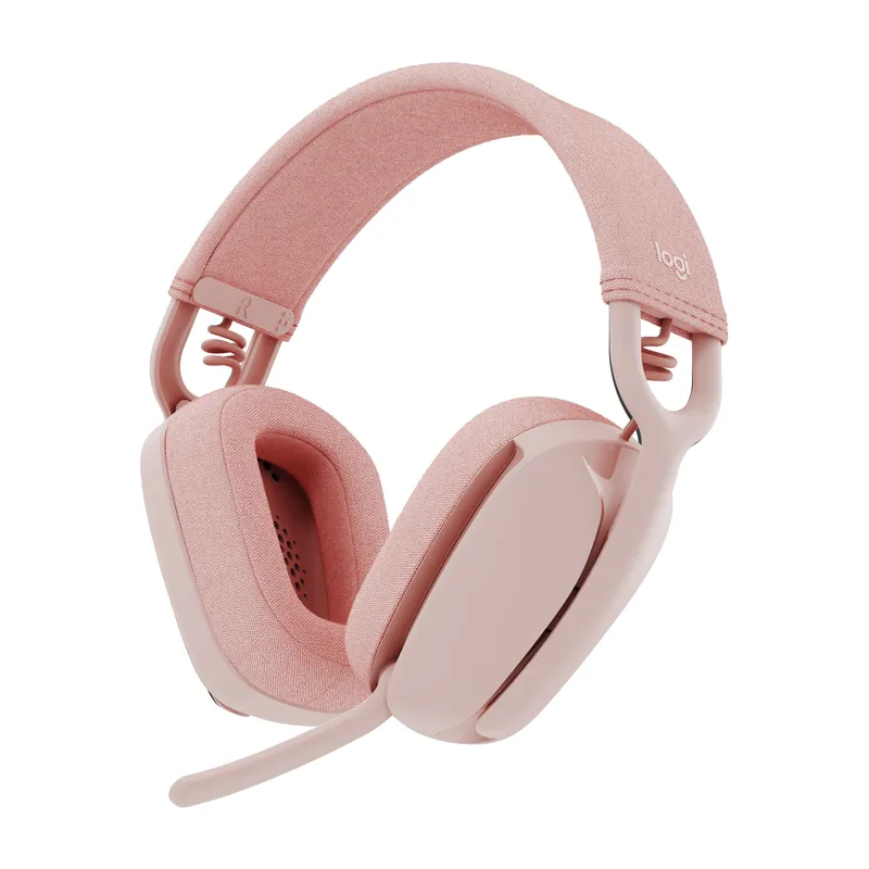 Mycket uppskattad - Logitech - Zone Vibe 100 Lightweight Wireless Over Ear Headphones - Noise Canceling Microphone - ROSE