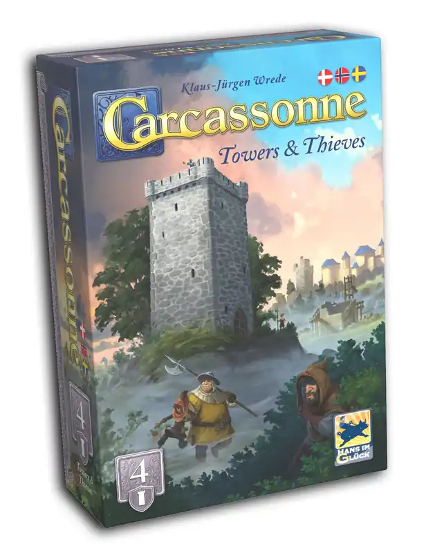 Topprodukt | Carcassonne Expansion 4 - Towers & Thieves expansion 2025 (svensk version)