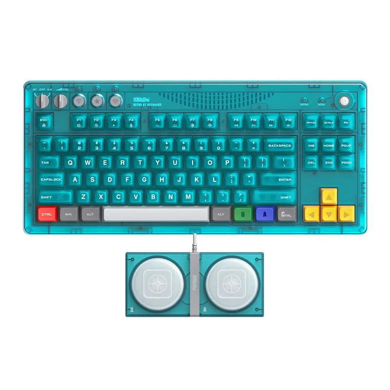 8Bitdo - Mechanical Keyboard - Clear Blue | Väl omtyckt