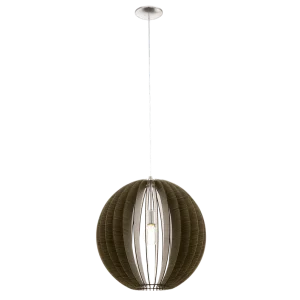 Passa på | EGLO COSSANO taklampa – Ek och satin nickel – 50 cm