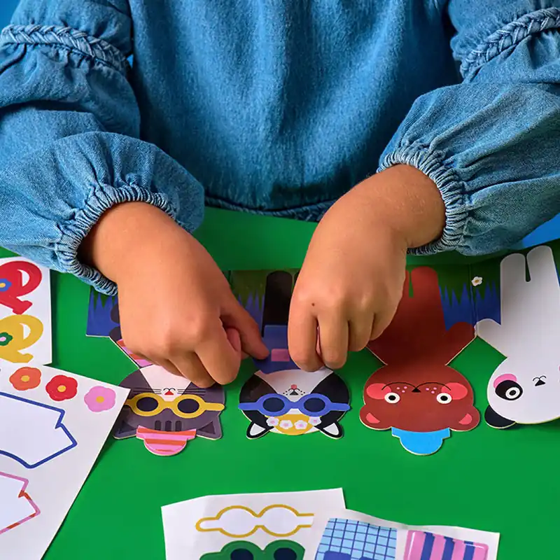 Kikkerland - Animal Dress-Up Stickers (KID63-F) - Kan beställas